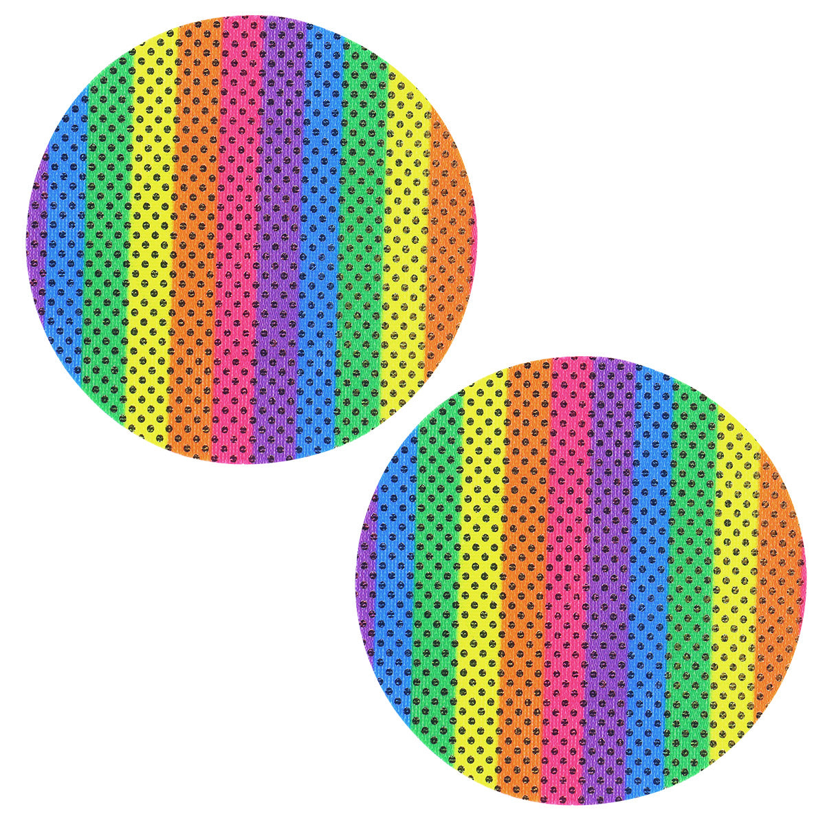 10 Pairs disposable rainbow striped polka dot nipple patch