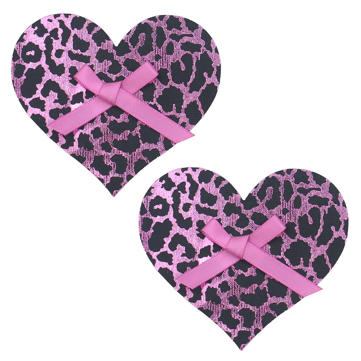 10 Pairs Rose Pink Leopard Print Disposable Anti-Shine Bra Patch